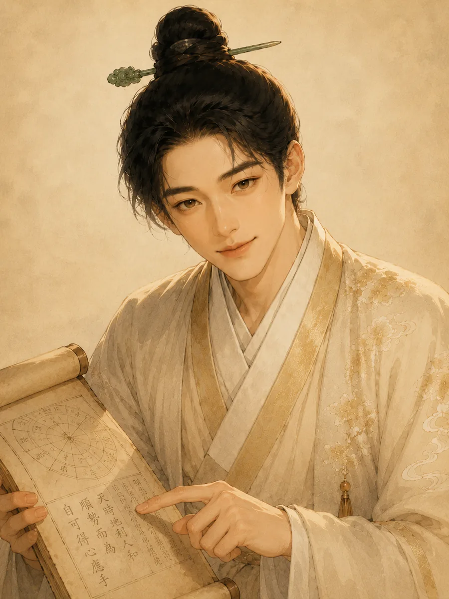 두루마리를 짚어주는 도령 — 천명재 풀이 상담